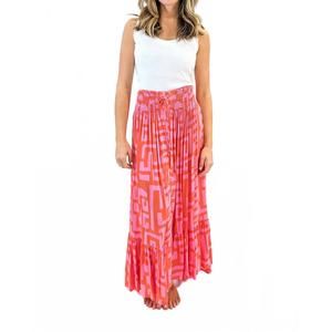 NEW SEALUSTRE drifter skirt in coral geo